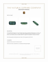 3.24 Ct. Green Sapphire from Ceylon (Sri Lanka) Appraisal