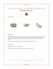 4.50 Ct. Green Sapphire from Ceylon (Sri Lanka) Appraisal