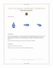 0.75 Ct. Blue Sapphire from Ceylon (Sri Lanka) Appraisal