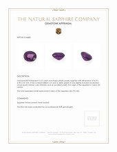 2.53 Ct. Pinkish Purple Sapphire from Ceylon (Sri Lanka) Appraisal