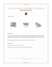 3.22 Ct. Purplish Pink Sapphire from Ceylon (Sri Lanka) Appraisal