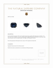 3.80 Ct. Blue Sapphire from Africa Appraisal