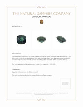 1.10 Ct. Bluish Green Sapphire from Africa Appraisal