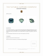 1.19 Ct. Bluish Green Sapphire from Ceylon (Sri Lanka) Appraisal