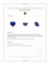 4.03 Ct. Blue Sapphire from Madagascar Appraisal