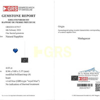 4.03 Ct. Blue Sapphire from Madagascar Scan Report