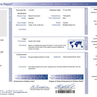 6.04 Ct. Blue Sapphire from Ceylon (Sri Lanka) Scan Report