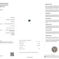 0.91 Ct. Greenish Blue Sapphire from Australia Scan Report