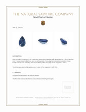 1.06 Ct. Blue Sapphire from Africa Appraisal