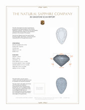 1.06 Ct. Blue Sapphire from Africa 3 D Scan Report
