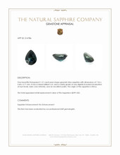 1.21 Ct. Greenish Blue Sapphire from Africa Appraisal