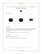 1.17 Ct. Color Change Sapphire from Madagascar Appraisal