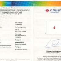 1.04 Ct. Padparadscha Sapphire from Madagascar Scan Report