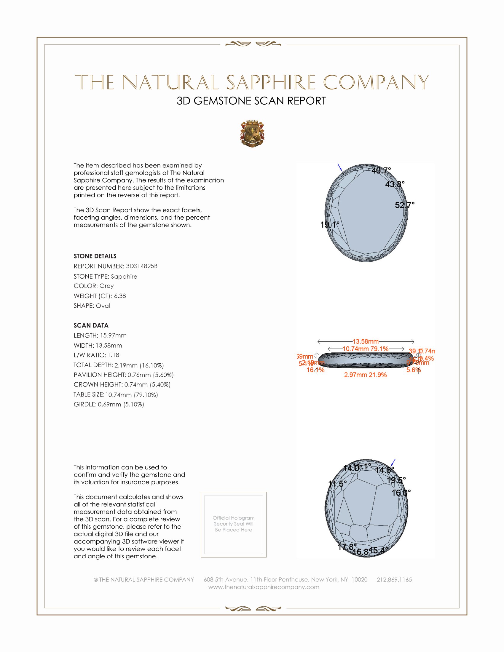 6.38 Ct. Grey Cabochon Sapphire from Burma (Myanmar)