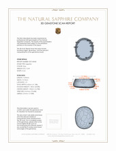 15.39 Ct. Grey Cabochon Sapphire from Burma (Myanmar) 3 D Scan Report