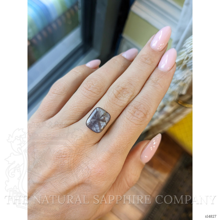 7.25 Ct. Grey Cabochon Sapphire from Burma (Myanmar)