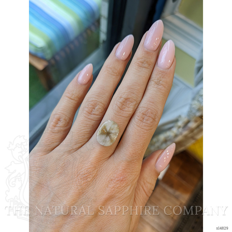 8.45 Ct. Grey Cabochon Sapphire from Burma (Myanmar)