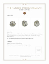 7.46 Ct. Grey Cabochon Sapphire from Burma (Myanmar) Appraisal