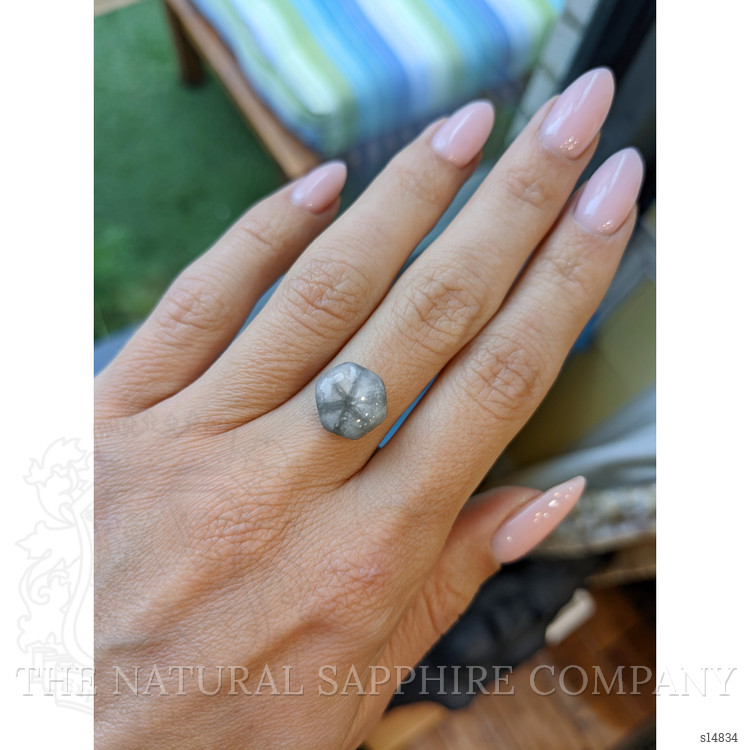 7.26 Ct. Grey Cabochon Sapphire from Burma (Myanmar)