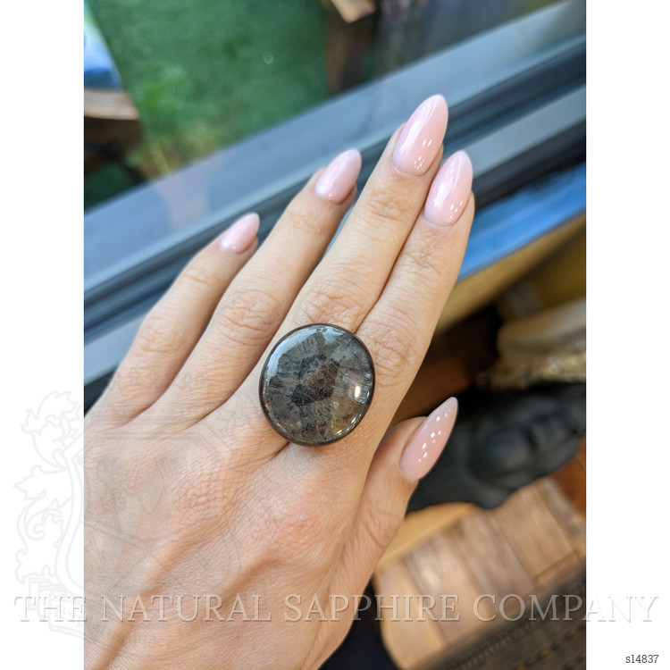 54.07 Ct. Grey Cabochon Sapphire from Burma (Myanmar)