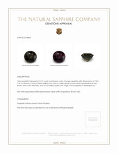 2.37 Ct. Color Change Sapphire from Madagascar Appraisal