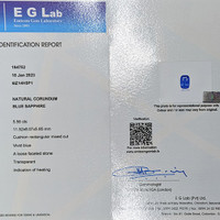 5.56 Ct. Blue Sapphire from Ceylon (Sri Lanka) Scan Report