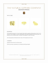 1.83 Ct. Yellow Sapphire from Ceylon (Sri Lanka) Appraisal