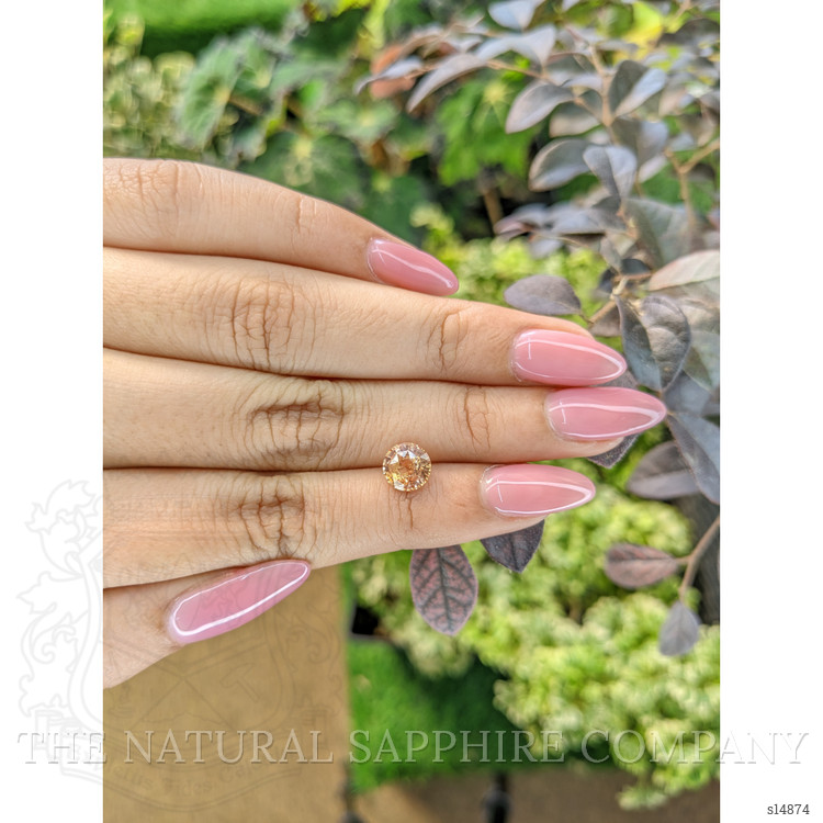 1.72 Ct. Peach Sapphire from Ceylon (Sri Lanka)