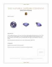 1.46 Ct. Violet Sapphire from Ceylon (Sri Lanka) Appraisal