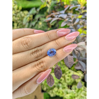 3.55 Ct. Blue Sapphire from Ceylon (Sri Lanka) Life Style