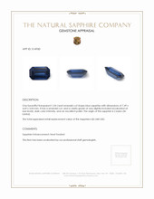 1.04 Ct. Blue Sapphire from Ceylon (Sri Lanka) Appraisal