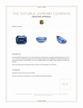 1.29 Ct. Blue Sapphire from Ceylon (Sri Lanka) Appraisal
