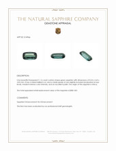 1.16 Ct. Green Sapphire from Africa Appraisal