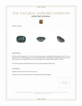 1.15 Ct. Green Sapphire from Africa Appraisal