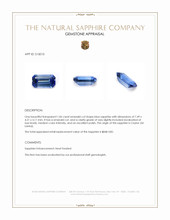 1.06 Ct. Blue Sapphire from Ceylon (Sri Lanka) Appraisal