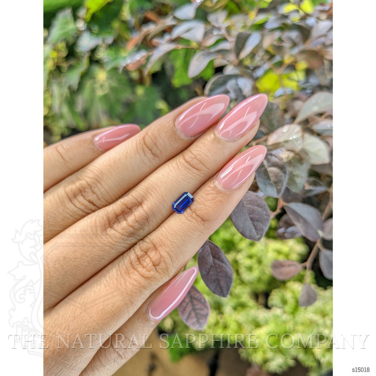 0.77 Ct. Blue Sapphire from Ceylon (Sri Lanka)