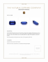 0.95 Ct. Blue Sapphire from Ceylon (Sri Lanka) Appraisal