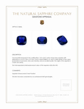 5.02 Ct. Blue Sapphire from Ceylon (Sri Lanka) Appraisal