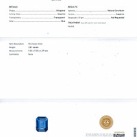 3.01 Ct. Blue Sapphire from Ceylon (Sri Lanka) Scan Report