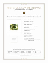 0.83 Ct. Yellowish Green Sapphire from Ceylon (Sri Lanka) Scan Report