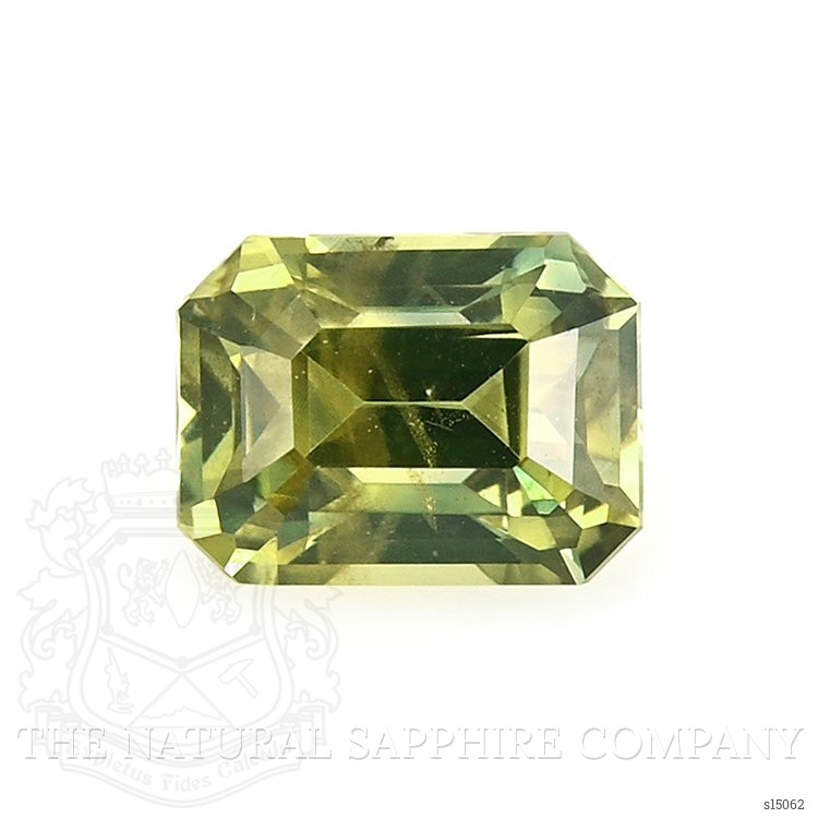0.83 Ct. Yellowish Green Sapphire from Ceylon (Sri Lanka)