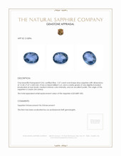 5.57 Ct. Blue Sapphire from Ceylon (Sri Lanka) Appraisal