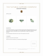 1.56 Ct. Greenish Yellow Sapphire from Montana Appraisal