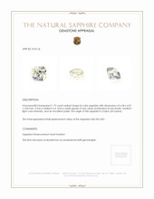 1.75 Ct. Sapphire from Ceylon (Sri Lanka) Appraisal