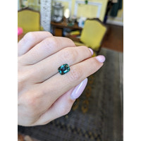 3.05 Ct. Bluish Green Sapphire from Ceylon (Sri Lanka) Life Style