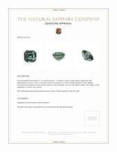 2.14 Ct. Bluish Green Sapphire from Ceylon (Sri Lanka) Appraisal