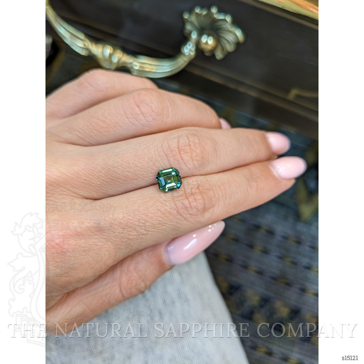 2.14 Ct. Bluish Green Sapphire from Ceylon (Sri Lanka)