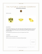 3.31 Ct. Yellow Sapphire from Ceylon (Sri Lanka) Appraisal