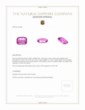 3.08 Ct. Sapphire from Ceylon (Sri Lanka) Appraisal
