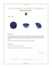 1.27 Ct. Sapphire from Ceylon (Sri Lanka) Appraisal